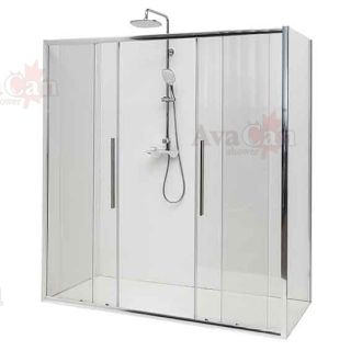 Душевой уголок AvaCan FC2 190-210 + SC100 хром